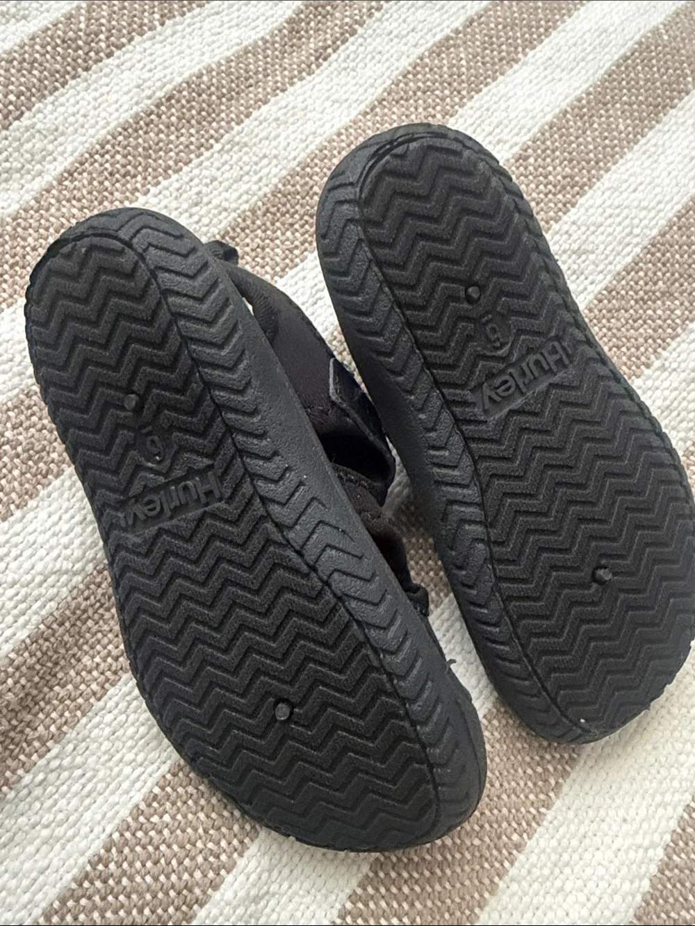 Hurley Kids' Black Water Shoes with Hook-and-Loop Strap